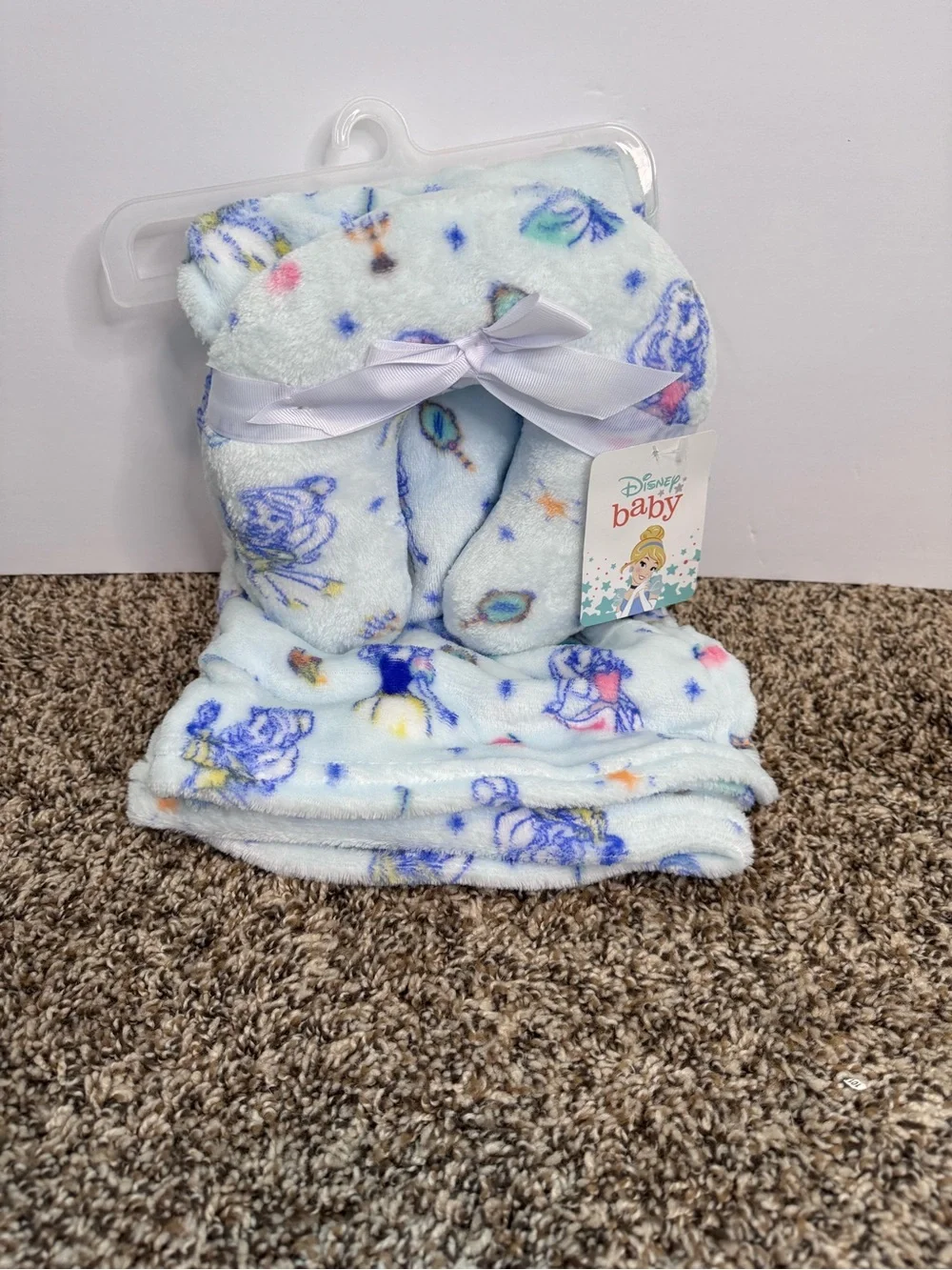 Disney Blue Cinderella Blanket Set